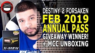 Destiny 2 Forsaken - February Annual Pass Giveaway Winner + Marvel Collectors Corps Unboxing!