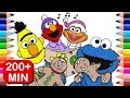 Sesame Street Christmas Coloring Spectacular Elmo Abby Big Bird Grover Zoe Cookie Monster