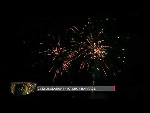 Bright Star Fireworks   2432 Onslaught 101 Shot Barrage
