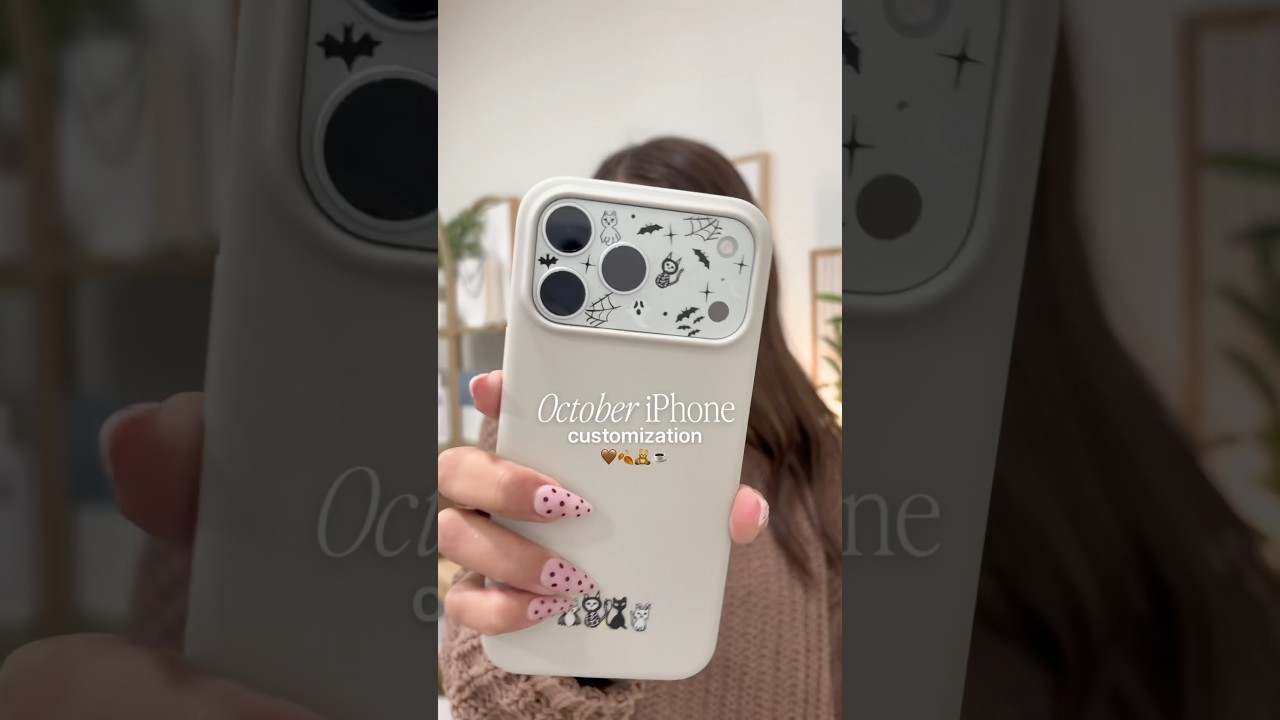 spooky iphone layout for october!! 🤎 ios 26 is so so fun!!