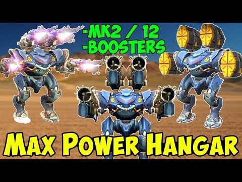 Mk2 /12 & All Boosters Max Power War Robots Hangar Gameplay - WR