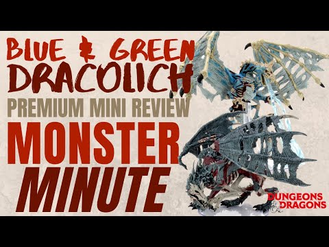 Blue & Green Dracolich Premium Minis - Monster Minute