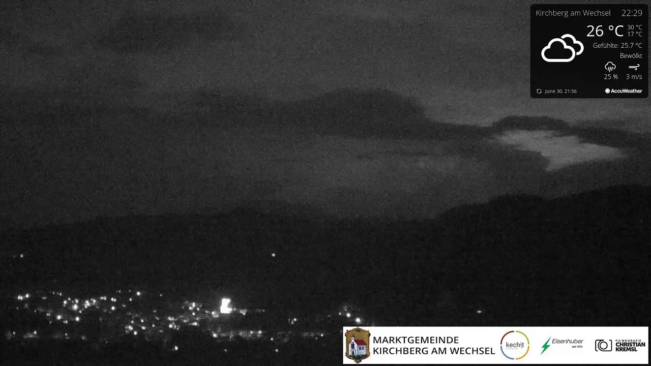 Live webcam view of Panorama del Valle de Kirchberg am Wechsel