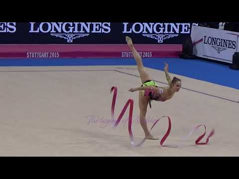 Angélica KVIECZYNSKI (BRA) ribbon - 2015 Stuttgart worlds Qualifs