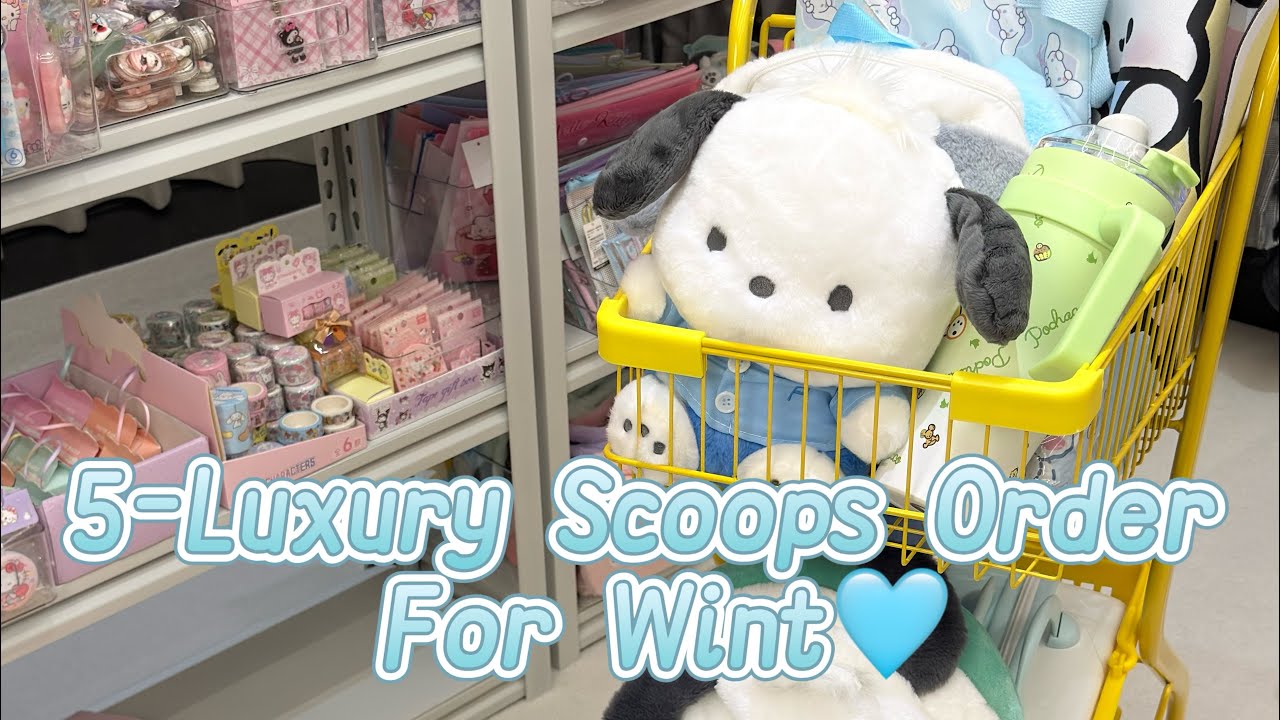 Let’s pack a 5-Luxury Scoops Order for Wint🩵#sanrio #pochacco #mysterybox #kawaii #packingorders 