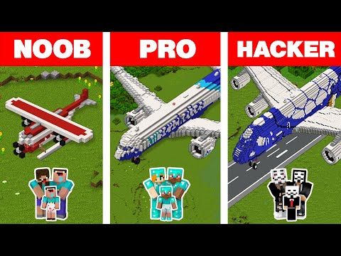 Scorpy - Minecraft NOOB vs PRO vs HACKER: FAMILY PLANE HOUSE BUILD CHALLENGE / Animatio