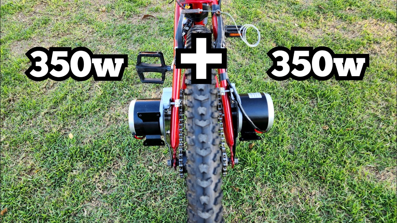 electric super bike 2 motors 350w with gear