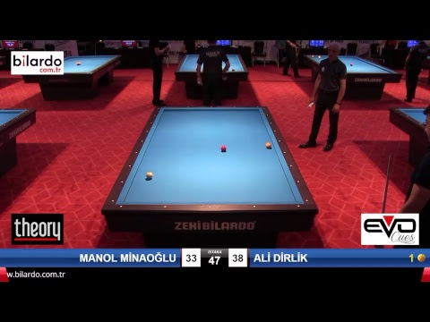 MANOL MİNAOĞLU & ALİ DİRLİK Bilardo Maçı - 2018 ERKEKLER 2.ETAP-5.Tur