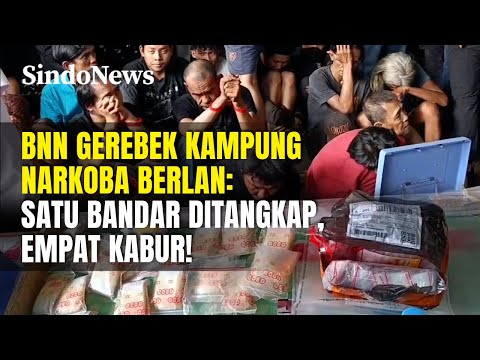 BNN Gerebek Kampung Narkoba Berlan: Satu Bandar Ditangkap, Empat Kabur! | Sindo Trending