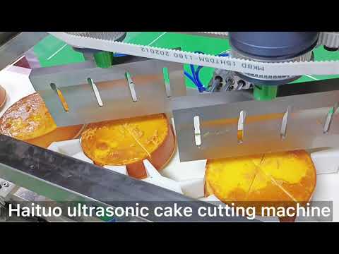Ultrasonic round cake cutting machine Sponge cake cutting cheesecake
