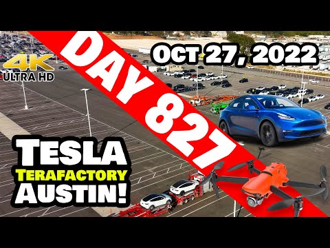 MORE MODEL Ys THAN EVER SHIP AT GIGA TEXAS! - Tesla Gigafactory Austin 4K  Day 827 - 10/27/22 -Tesla