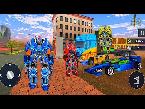Car Robot Excavator Transform Truck Transport - Ship Transportation Game 2021 - Android Gameplay