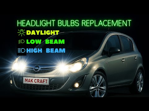OPEL CORSA D How to replace Headlights Bulbs without removing the Headlights