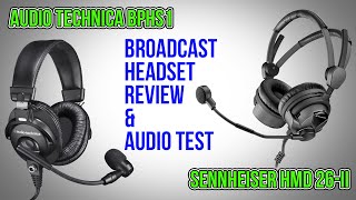 Video thumbnail for Sennheiser HMD 26-II vs Audio Technica BPHS1 Broadcast Headset REVIEWS by Mike's World