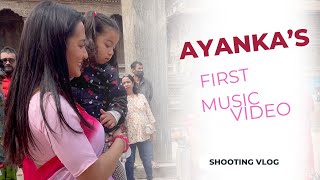 Ayanka's first MUSIC VIDEO SHOOT | Mutu Fasya Thiyo | Growing with Ayanka | Shooting Vlog