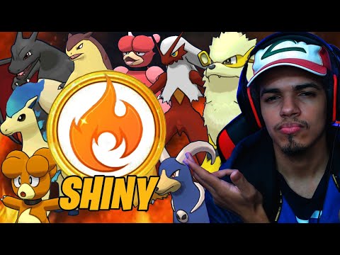 EVOLUI TODOS MEUS POKEMON SHINY DE FOGO - POKÉMON GO