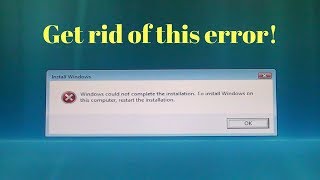 How to fix Windows could not complete the installation. To install Windows on this computer...