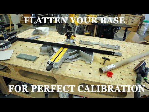 Miter Saw Calibration -  Flattening the Saw Base