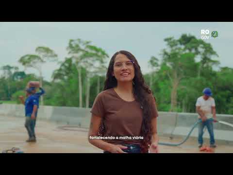 A nova ponte sobre o Rio Pimenta Bueno, na RO-495, em Chupinguaia, está na fase final de construção.