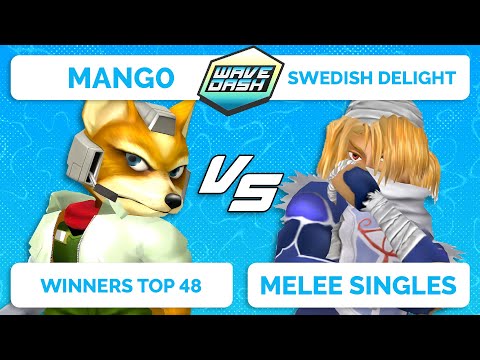 WAVEDASH 2022 - Mang0 (Fox) VS Swedish Delight (Sheik) - SSBM - Winners Top 48