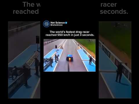 The world's fastest drag racer reached 550 km/h in just 3 seconds.💨