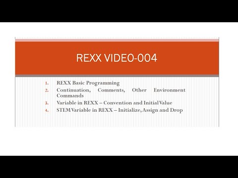 REXX Programming | 04 | REXX Basics, Variables and Stem