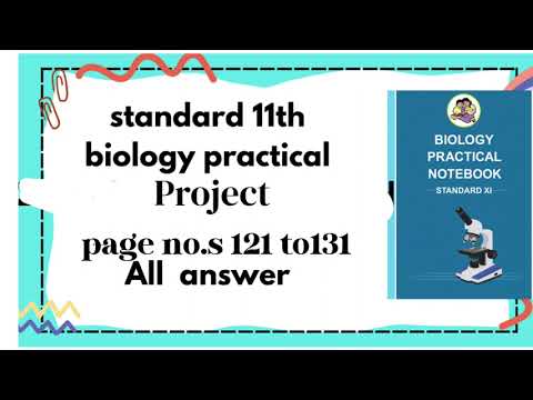Standard 11th biology project page number 121 to 131