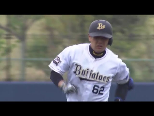 【ファーム】バファローズ・山崎勝が会心の当たりでレフトスタンドへ!! 2017/5/9 Bs-C(ファーム)