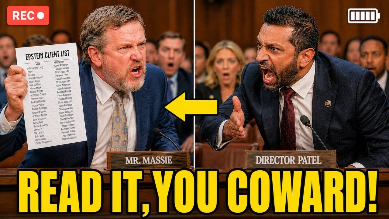 Massie Drops 20 Explosive Epstein Names — Patel Admits He Never Read the Files!