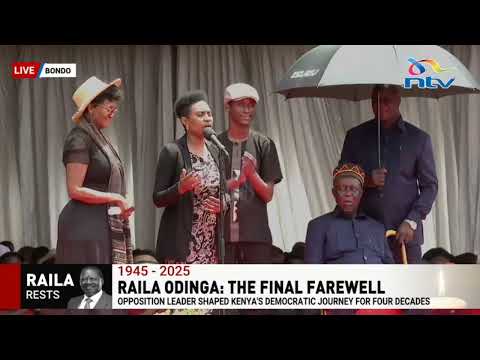 Wenwa Akinyi Odinga pays tribute to her brother Raila in Bondo