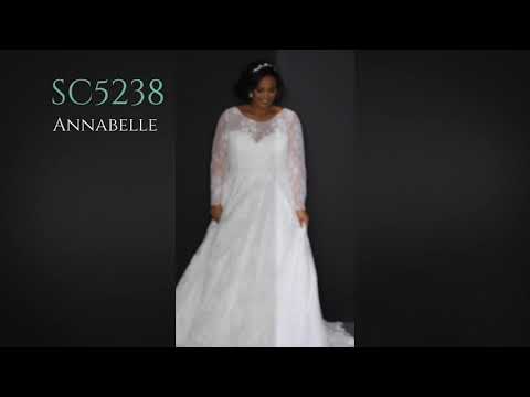 Plus Size Wedding Gown SC5238 w/Sleeves by Sydney's Closet