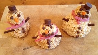 Rice Krispy Snowmen Recipe - MYVIRGINKITCHEN