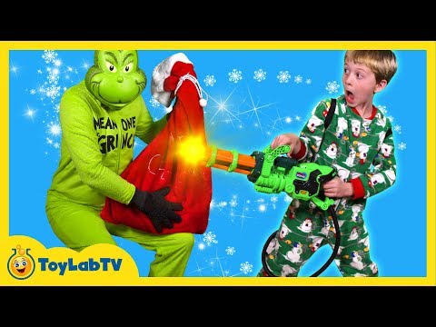 Grinch Takes Toys! Santa Claus Christmas Toy Surprise for Kids, Hot Wheels Cars & Opening Presents