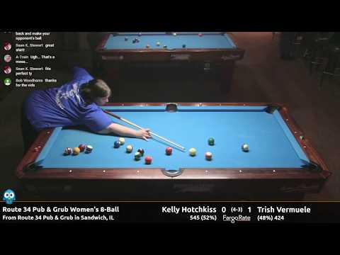 Kelly Hotchkiss vs Trish Vermuele - Women's 8-Ball - Route 34 Pub and Grub