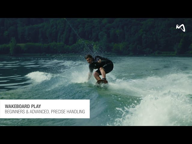 Video Teaser für Wakeboard Play | Beginner rides wakeboard behind the boat for the first time | Mesle® Watersports