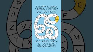 Stoppa il video e prendi l'iniziale del tuo nome.