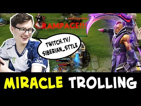 Miracle trolling and promoting small streamer — RAMPAGE Anti-Mage