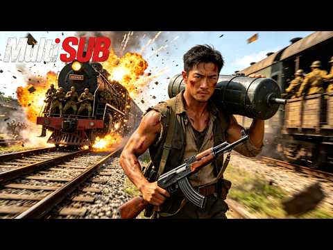 【最爽抗日電影💥】 日軍火車疾駛而來，八路特工在鐵軌埋下炸彈!⚔️MMA _ Kung Fu #action #Drama #槍戰 #抗日電影