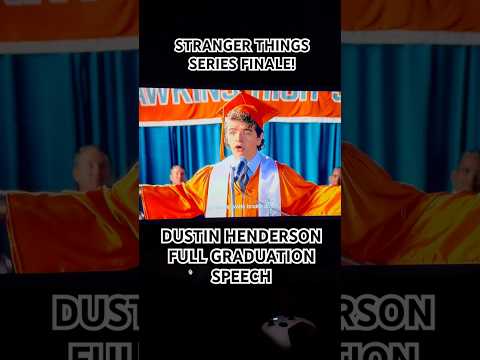 DUSTIN HENDERSON FULL HAWKINS GRADUATION SPEECH! STRANGER THINGS SERIES FINALE!