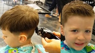 How to Cut Little Boys Hair with Clippers &amp; Scissors + Blending and Cowlick Instruction