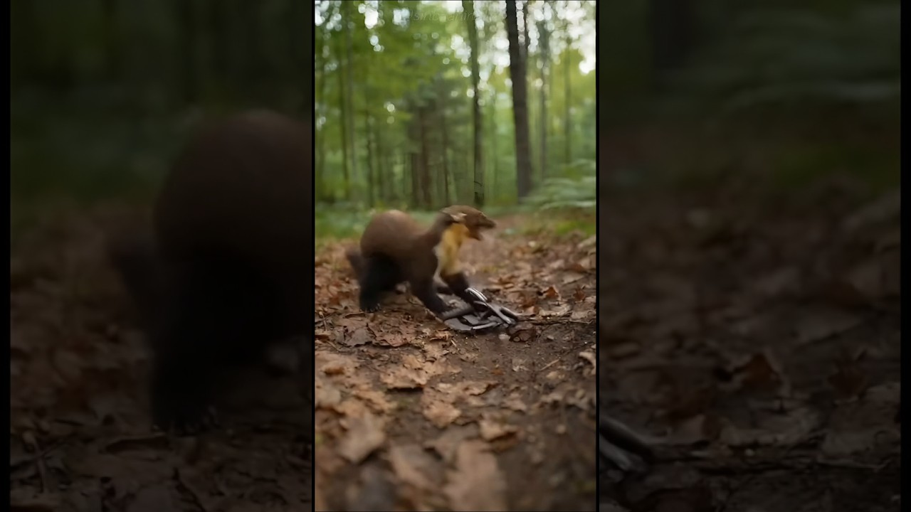 덫에 걸린 담비의 운명은? #부부의사랑 #야생동물 #ai영상