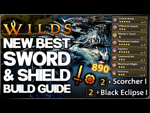 Monster Hunter Wilds - New Best OP Sword & Shield Build - Highest Damage - AT Jin Dahaad Set Guide!