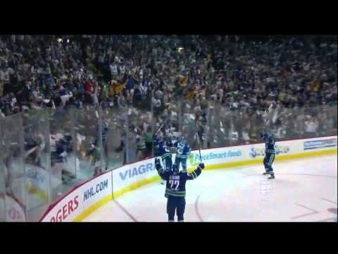 Alex Burrows Game Winning OT Goal  in Stanley Cup Final Game 2