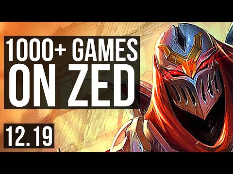 ZED vs SWAIN (MID) | 15/1/2, Legendary, 6 solo kills, 1.6M mastery, 1000+ games | KR Diamond | 12.19
