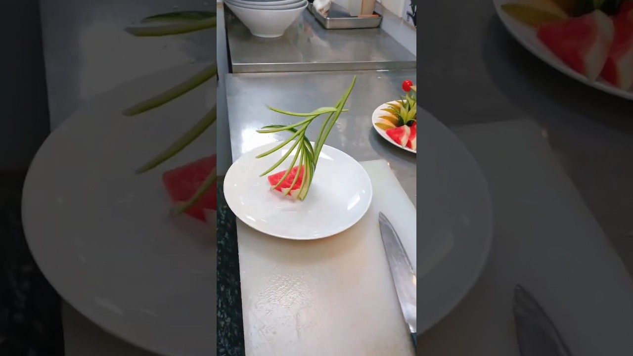 Slice of Art: Watermelon Carving Masterpieces#Fruit Cutting design Skills#Plate decorated idea's#
