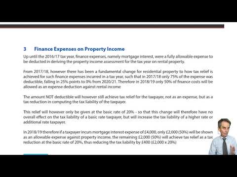 Property Income and Investments: Individuals  (part 2) ACCA Taxation (TX-UK) FA2018