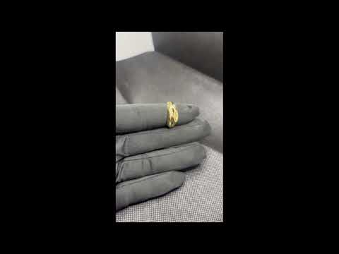 Brass minimalist designer hammered texture chunky ring, size...