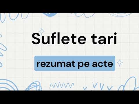 Suflete tari REZUMAT PE ACTE
