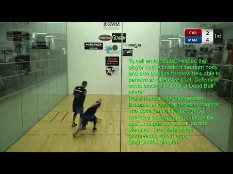 Racquetball Rules & Examples Avoidable Hinder #8 ( Obstrucción Evitable )