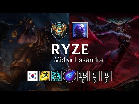 Ryze Mid vs Lissandra - KR Challenger Patch 8.21